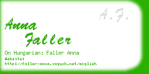 anna faller business card